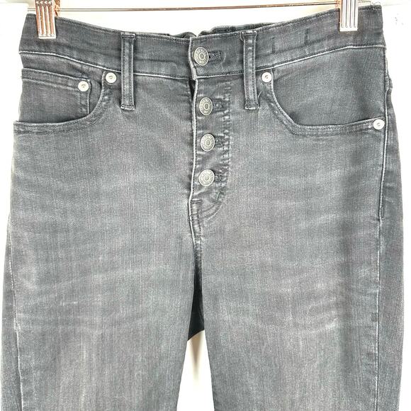 Madewell Preppy Hipster Cutesy Button Fly Flare Leg Cali Demi Boot Crop Jeans 26 - Picture 6 of 11